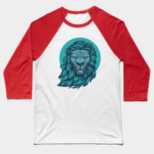 lion blue head illustration Baseball T-Shirt